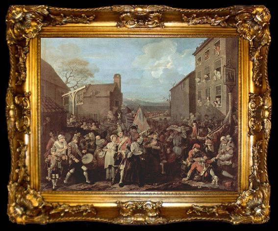 framed  William Hogarth March of the Guards to Finchley, ta009-2